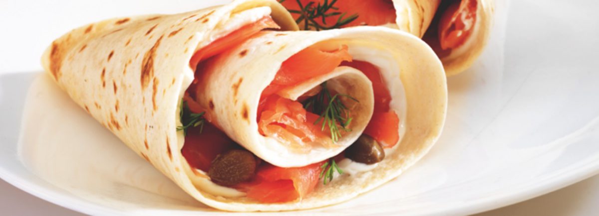 Mission Wrap de salmón ahumado y crema de queso