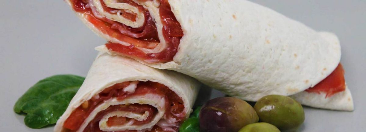 Receta: Wrap de jamón ibérico y carpacio de tomate