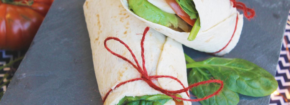 RECETA WRAP DE AGUACATE Y MOZZARELLA 