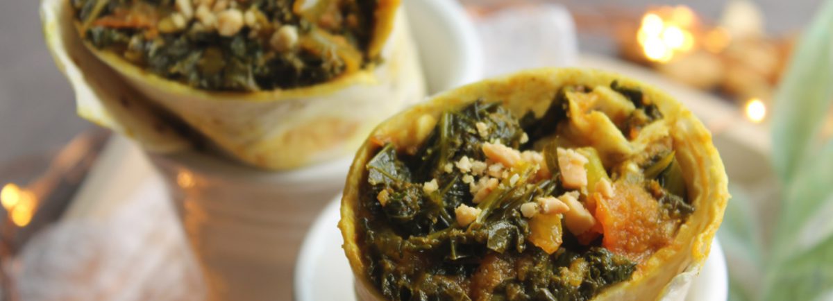 RECETA WRAP DE KALE (SUKUMA WIKI)