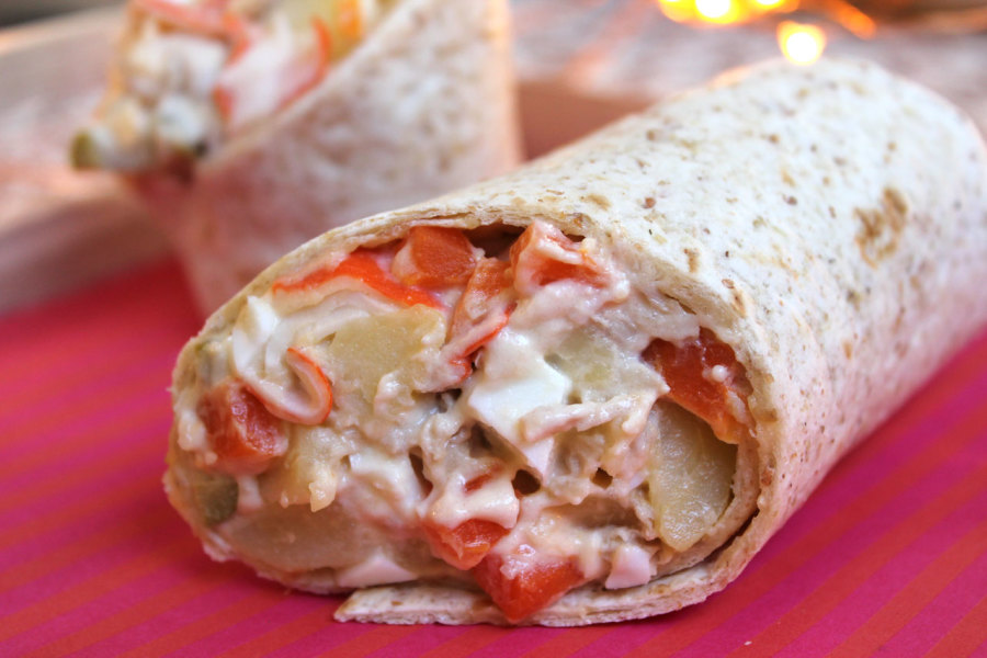 receta wrap de ensaladilla rusa casera
