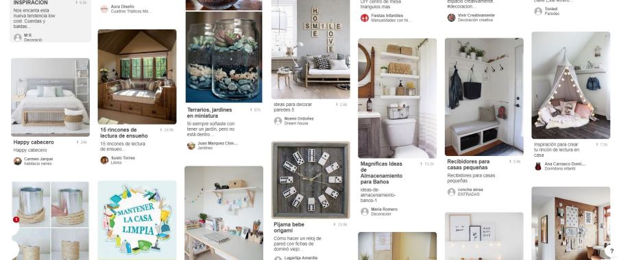 Pinterest aplicación para ideas de decoración de revista